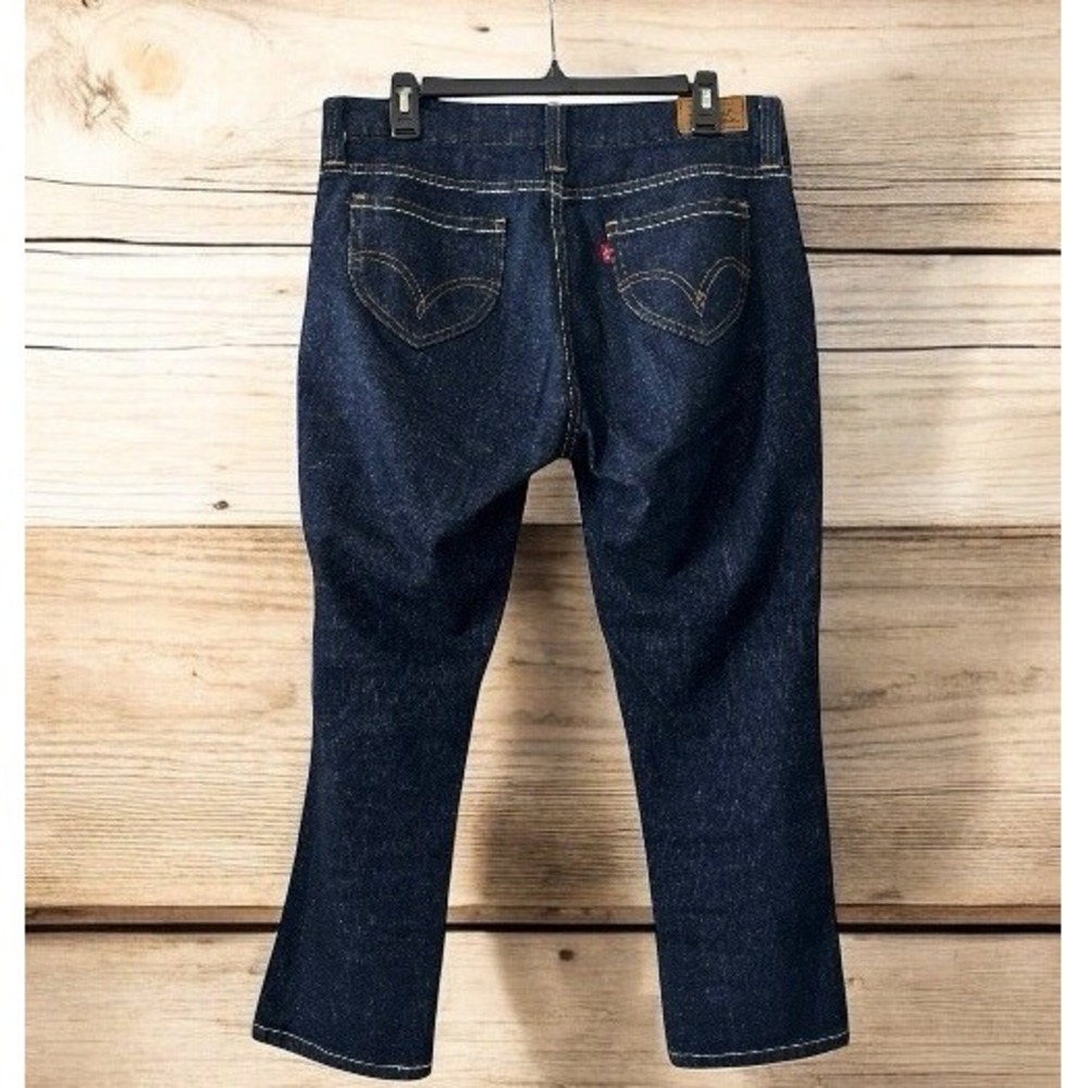 Levi's 545 Low Straight Crop‎ Denim Blue Jeans Size 10
